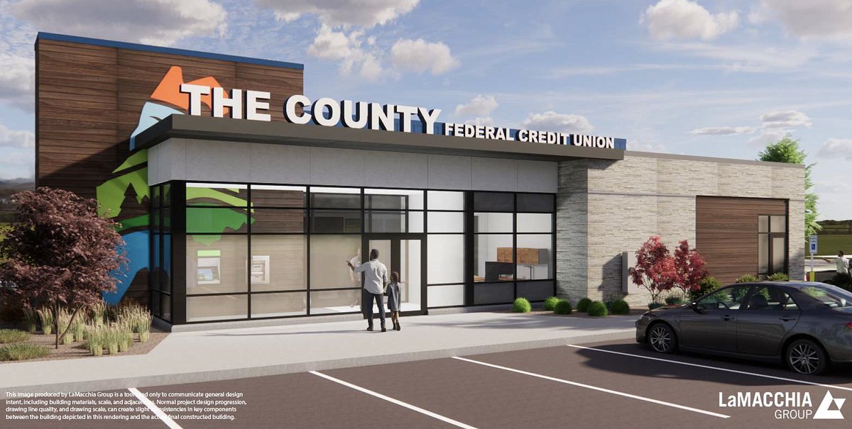 Renderings reveal plans for credit union’s new branch coming to empty Bangor lot
