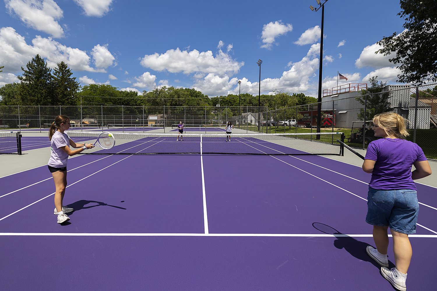 Dixon’s Emma Hubbs tennis courts celebrated at dedication