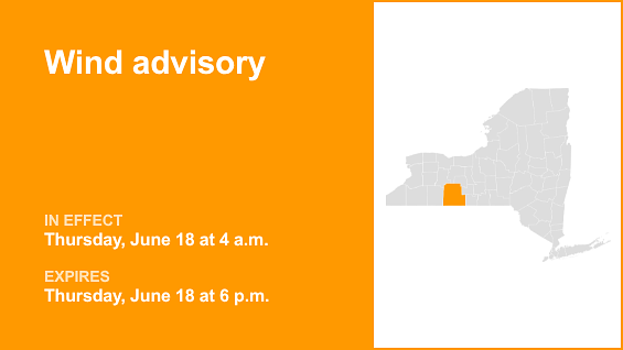 Wind advisory issued for Steuben County for Thursday