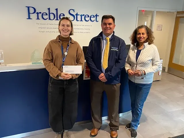 Norway Savings Bank donates surprise $5,000 check to Preble Street