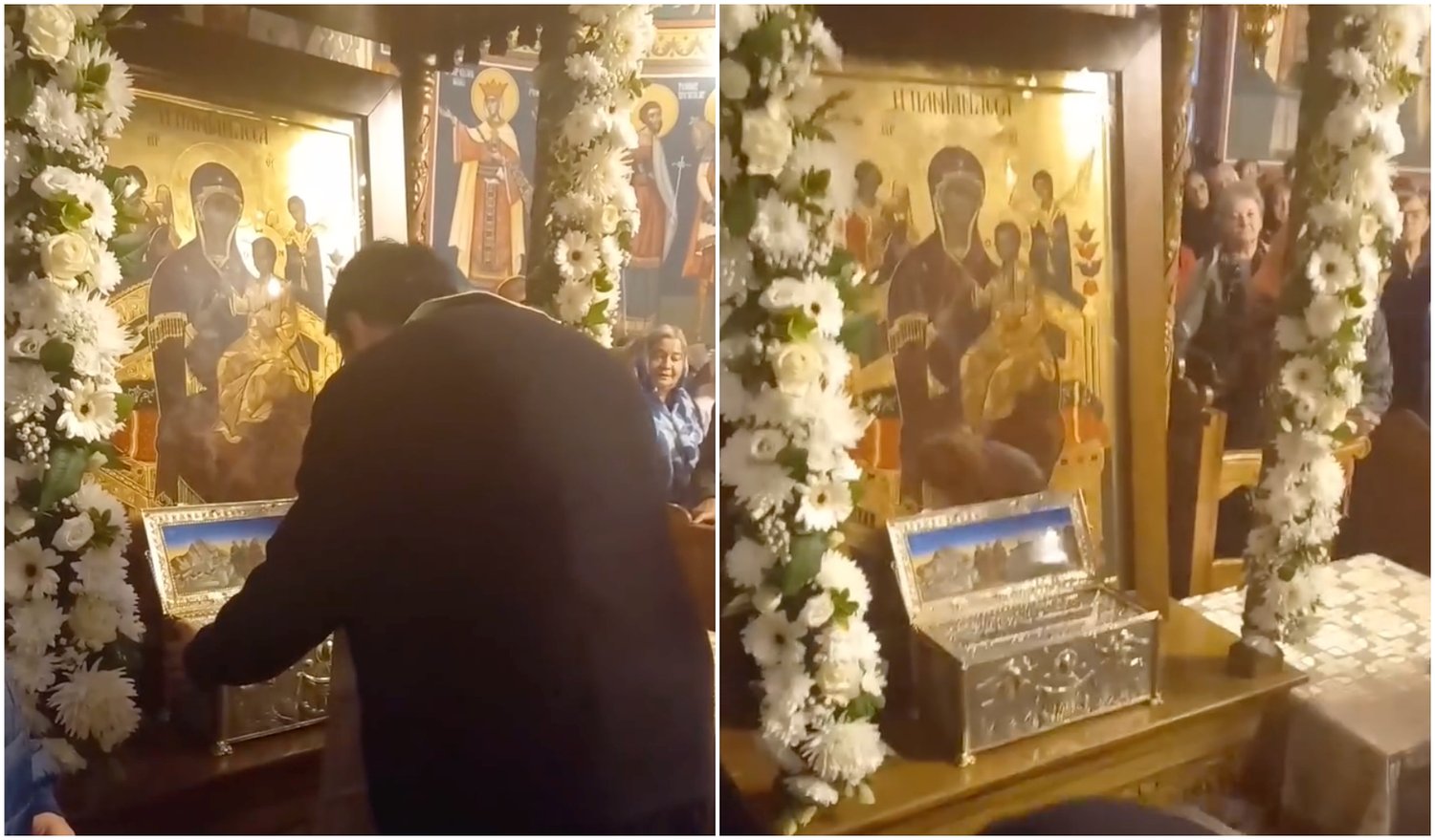 Brâul Maicii Domnului, adus la Biserica din Ștrand / video