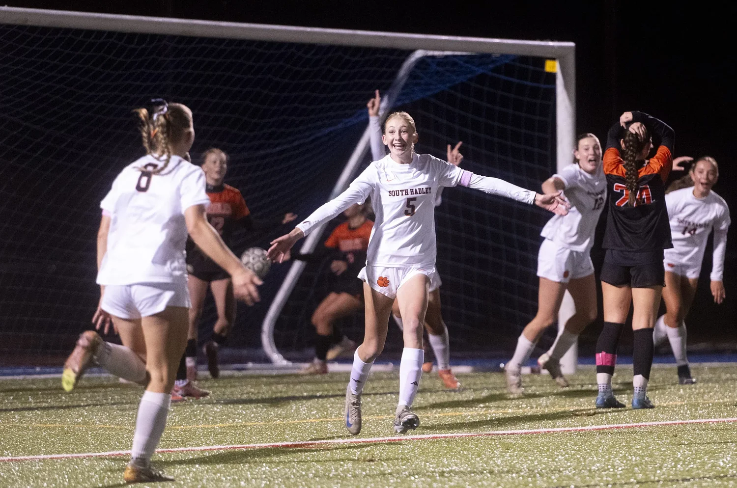 Class B girls soccer: Ally Fleury’s stunning corner seals WMass title for South Hadley