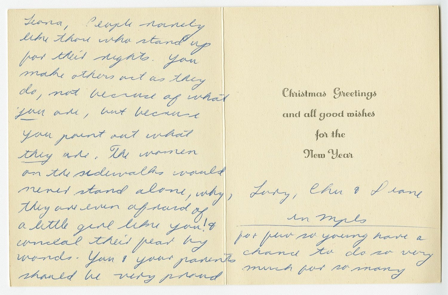 Christmas cards offered New Orleans Four hope amid racism