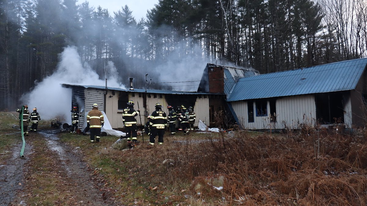 Fire burns down rural Maine home