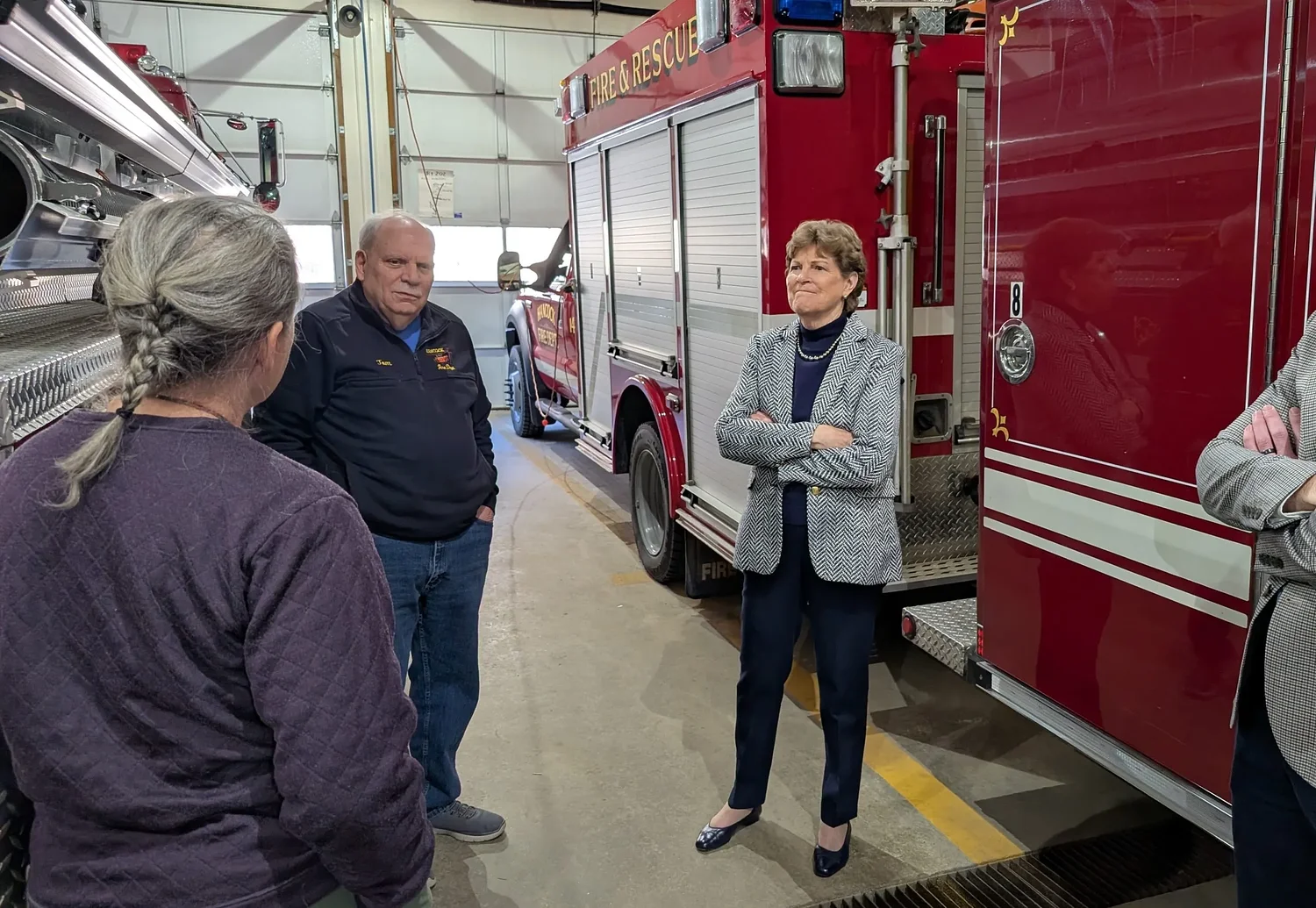 Sen. Shaheen tours Hancock Fire Station, discusses renovation plans