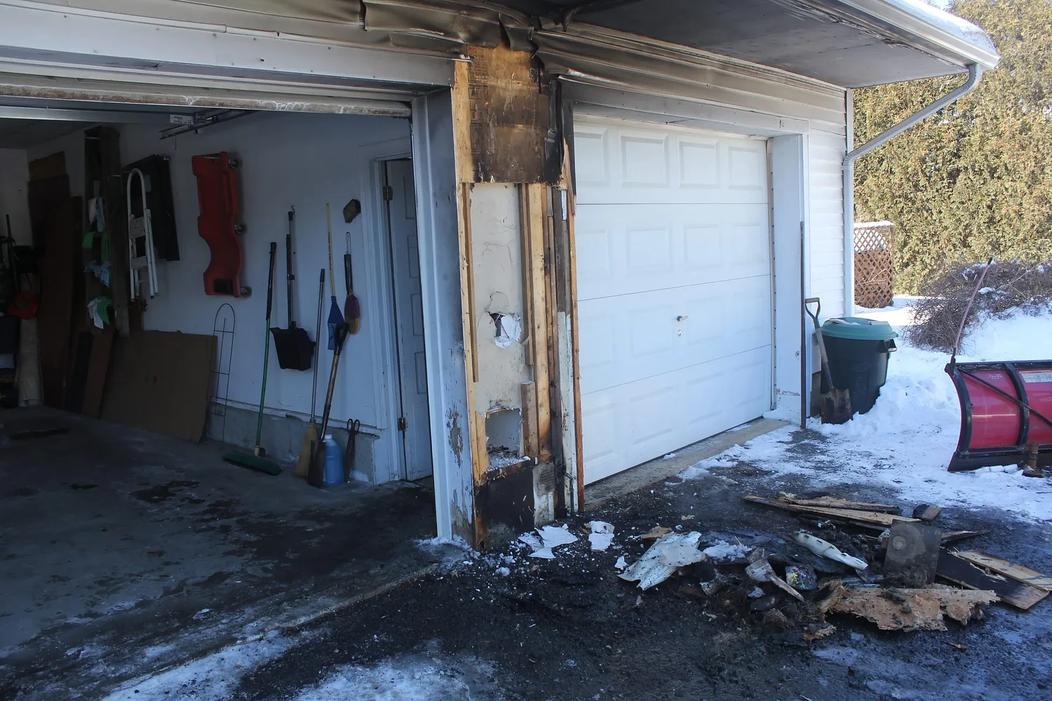 Wood stove ashes ignite garage fire in Whately