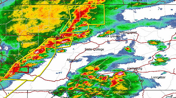 Possible tornado spotted in western Pa.