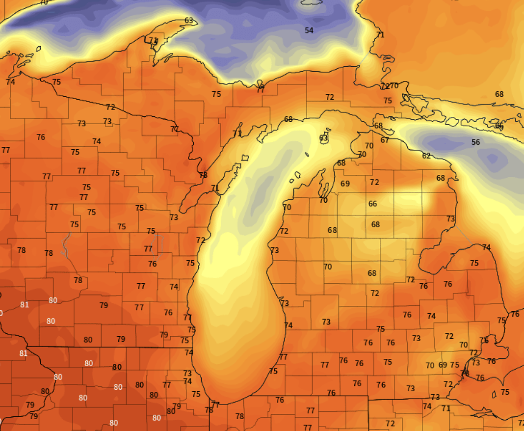 Here comes the tropical, muggy air to Michigan, see the timeline