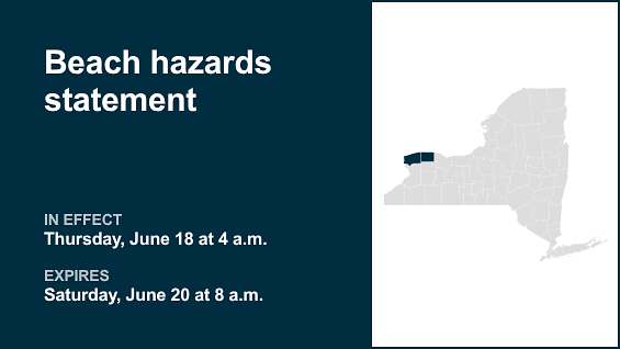 Beach hazards statement for Niagara and Orleans counties until Saturday morning
