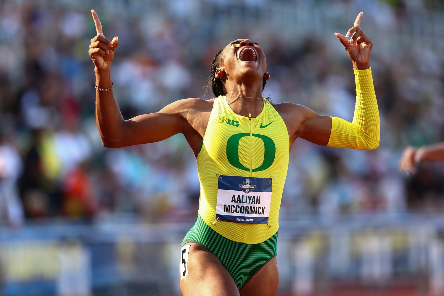 UO’s McCormick repeats as NCAA champ in 100-meter hurdles