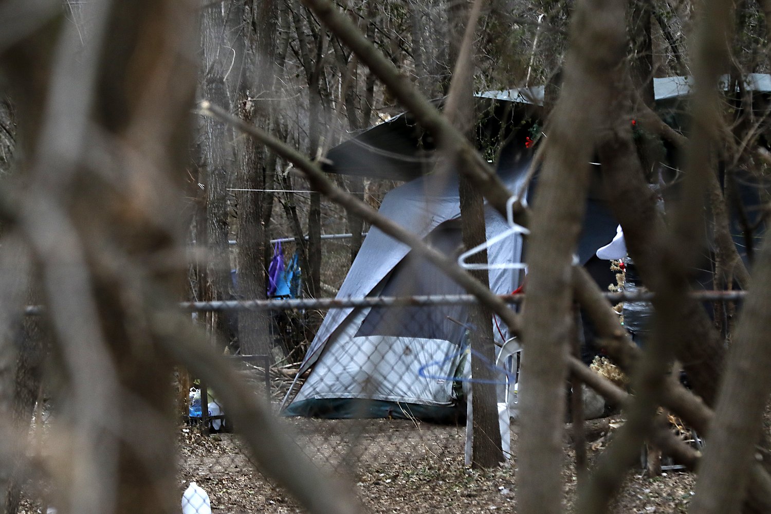 Woodstock homeless encampment is cleared; people in tents given week to leave