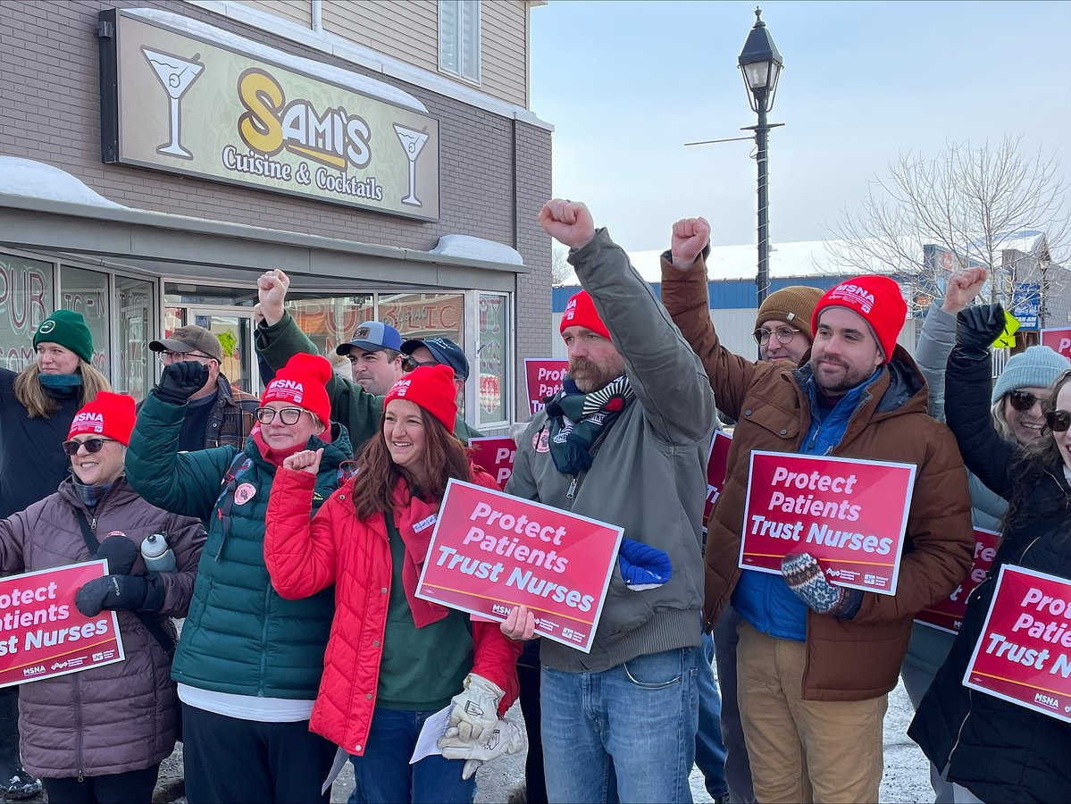 Fort Kent nurses demand a contract in Saturday rally