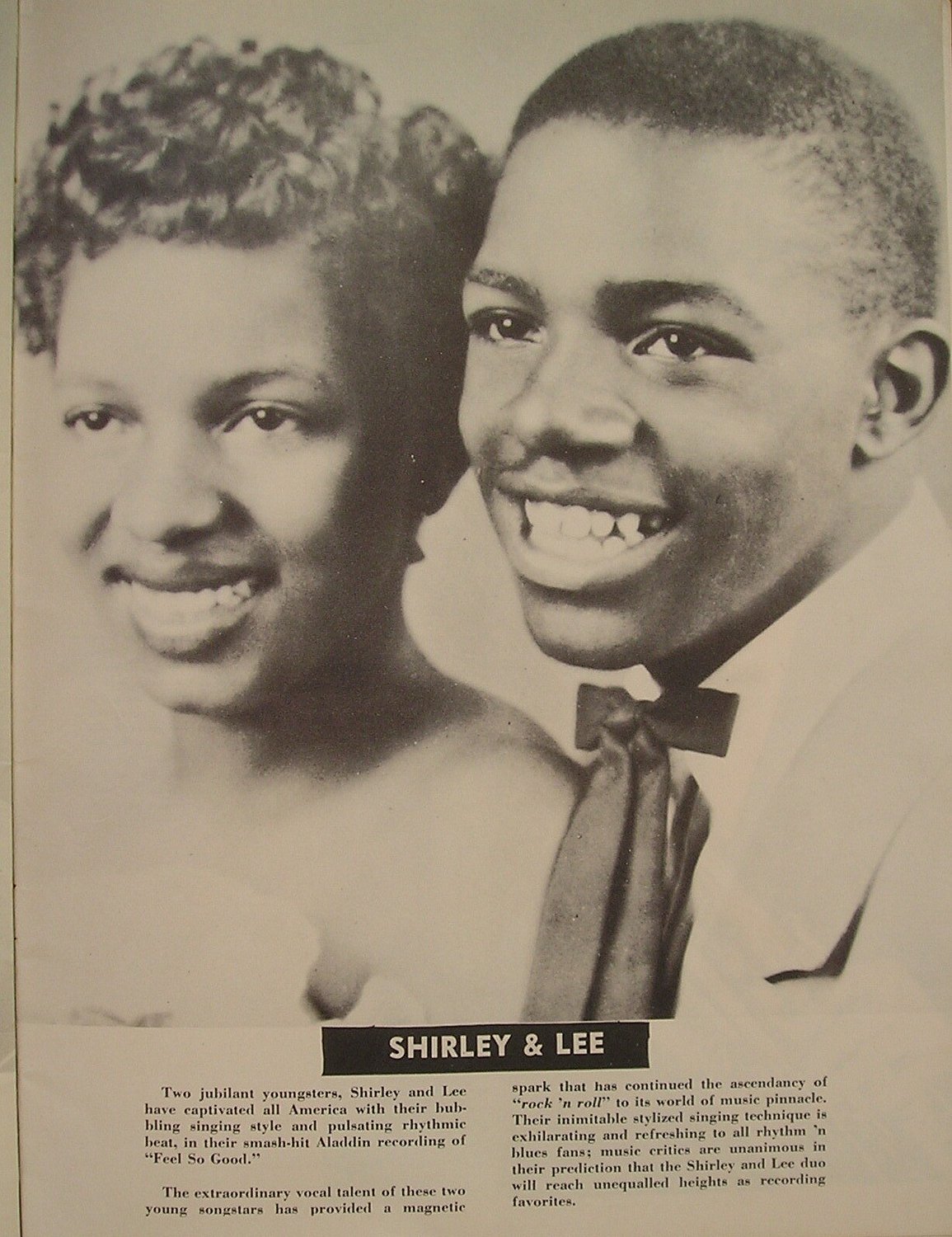 New Orleans' own Shirley & Lee 'Let the good times roll'