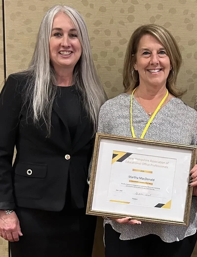 Mascoma Valley administrative assistant wins top award