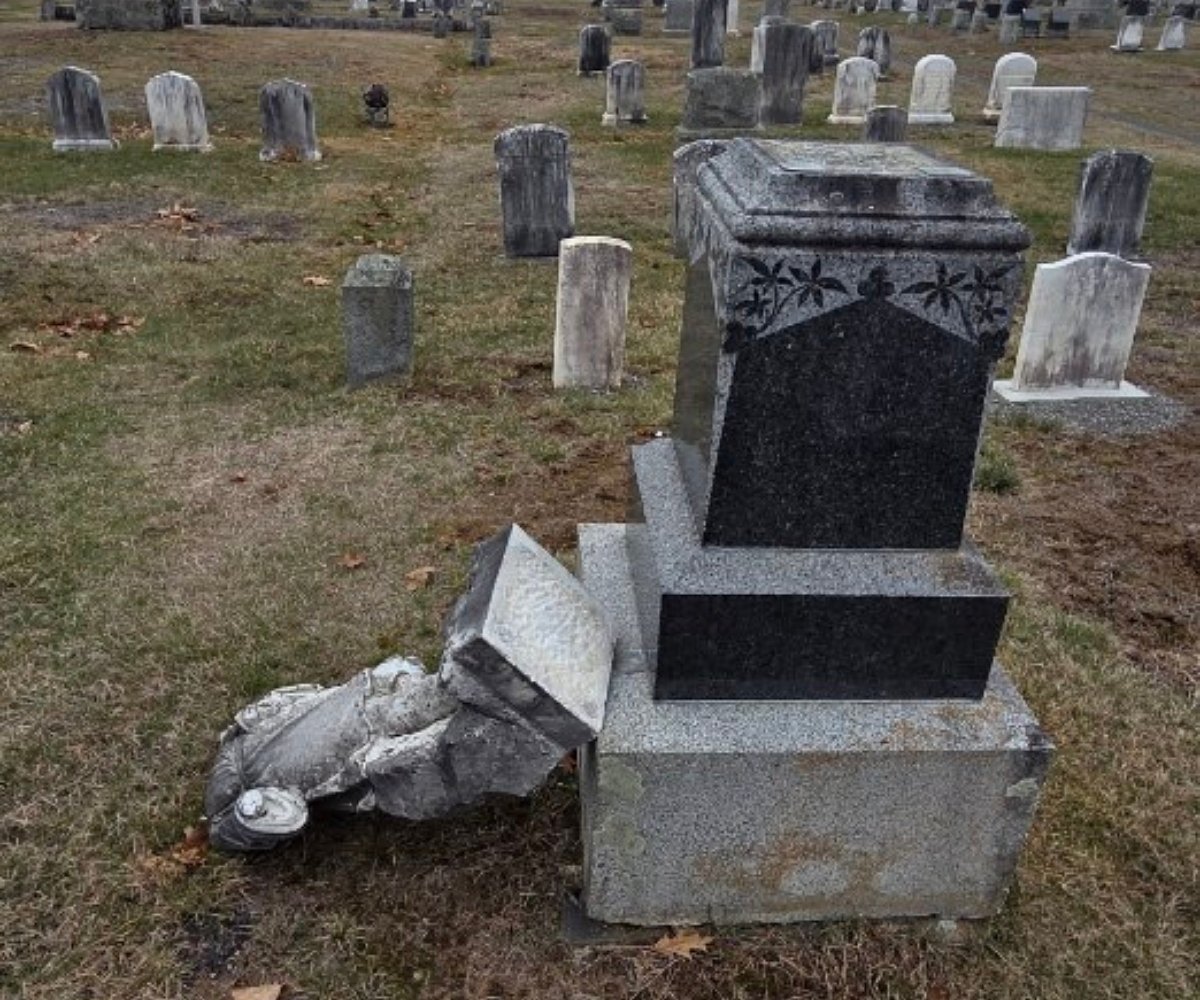 28-year-old accused of smashing angel statues at central Maine cemetery