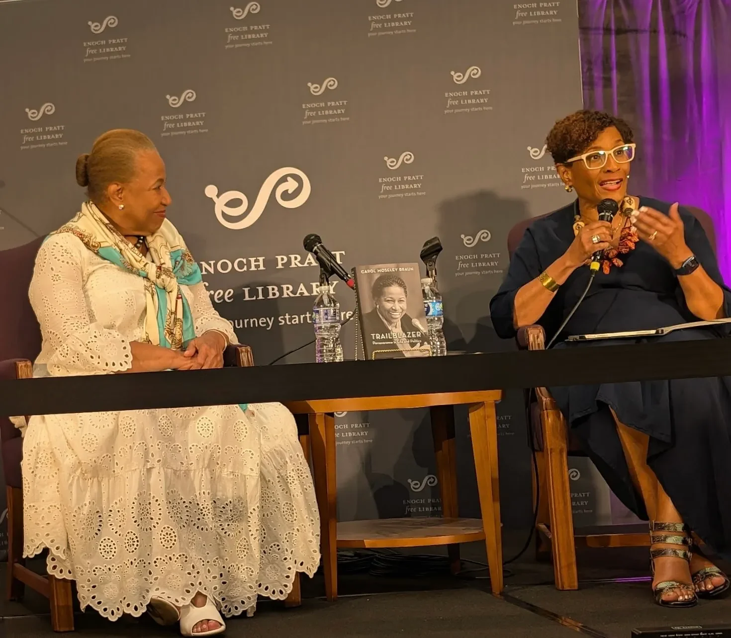 ‘Trailblazer:’ Carol Moseley Braun reflects on legacy, loss and leadership during Enoch Pratt event