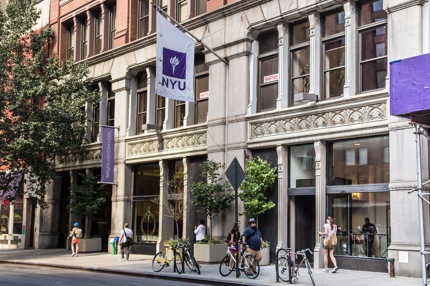 NYPD investigating swastika flag hung over NYU