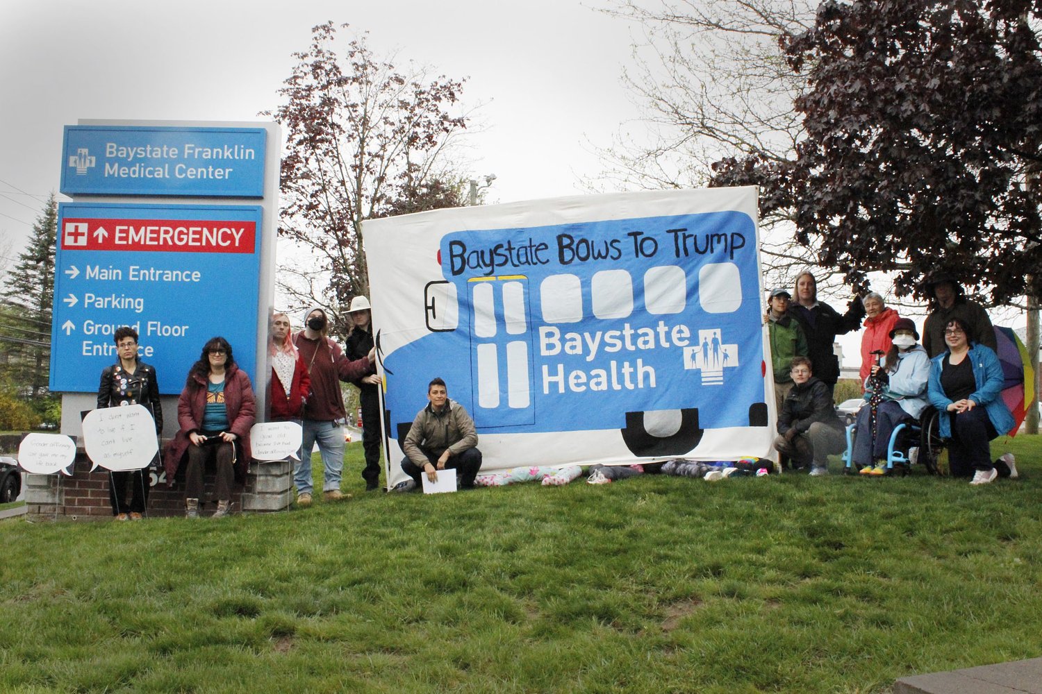 ‘A dangerous step to take’: Greenfield rally protests Baystate policy on gender-affirming care