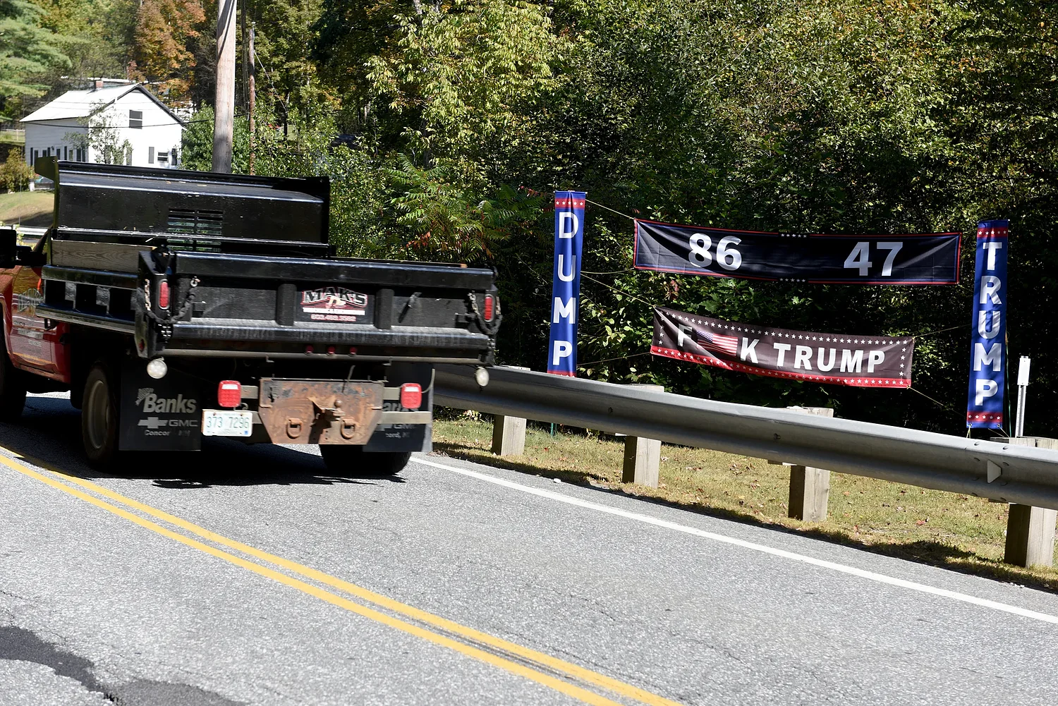 Banner in West Lebanon sparks controversy about political speech