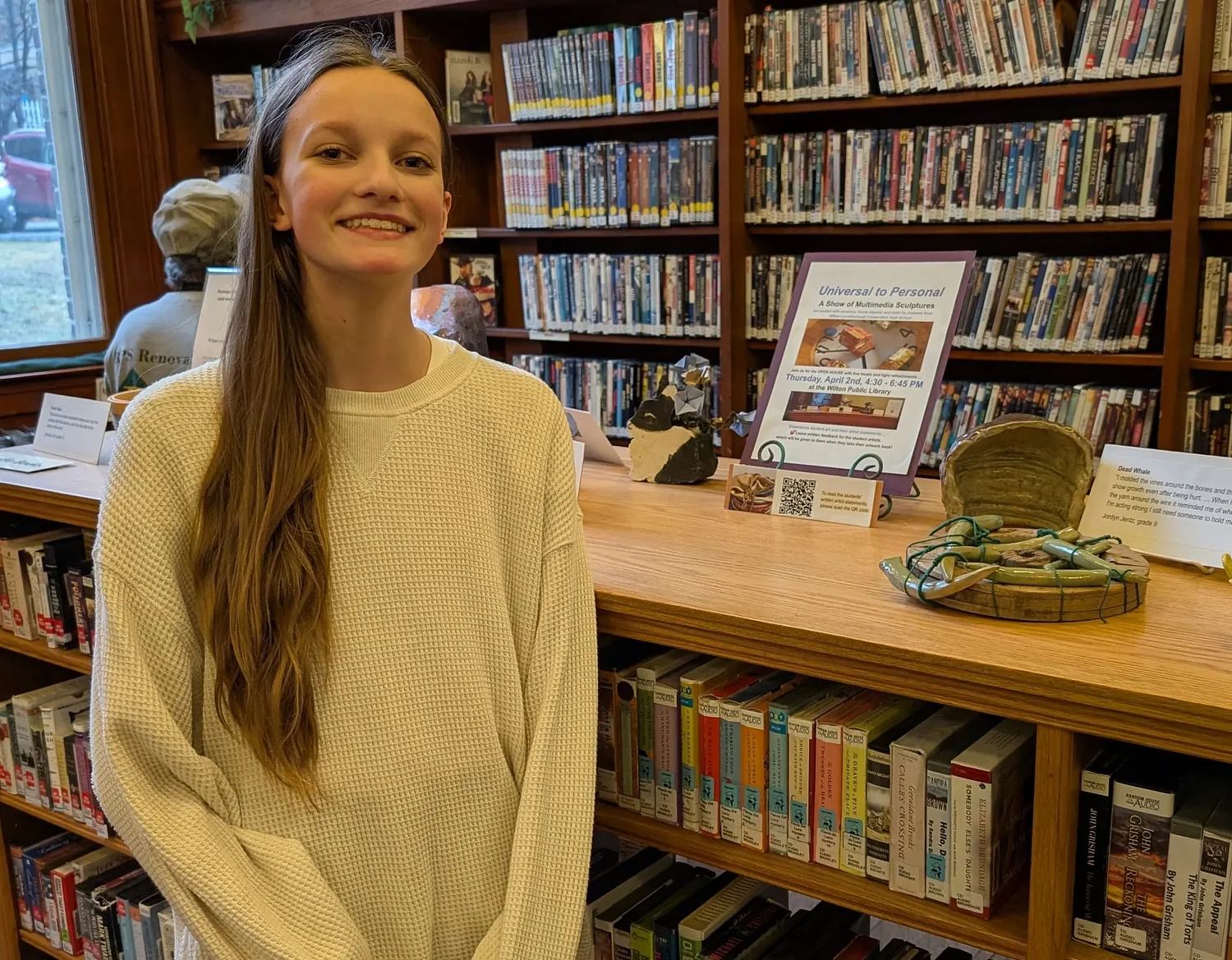 WLC art students showcase emotive 3-D works at library exhibition