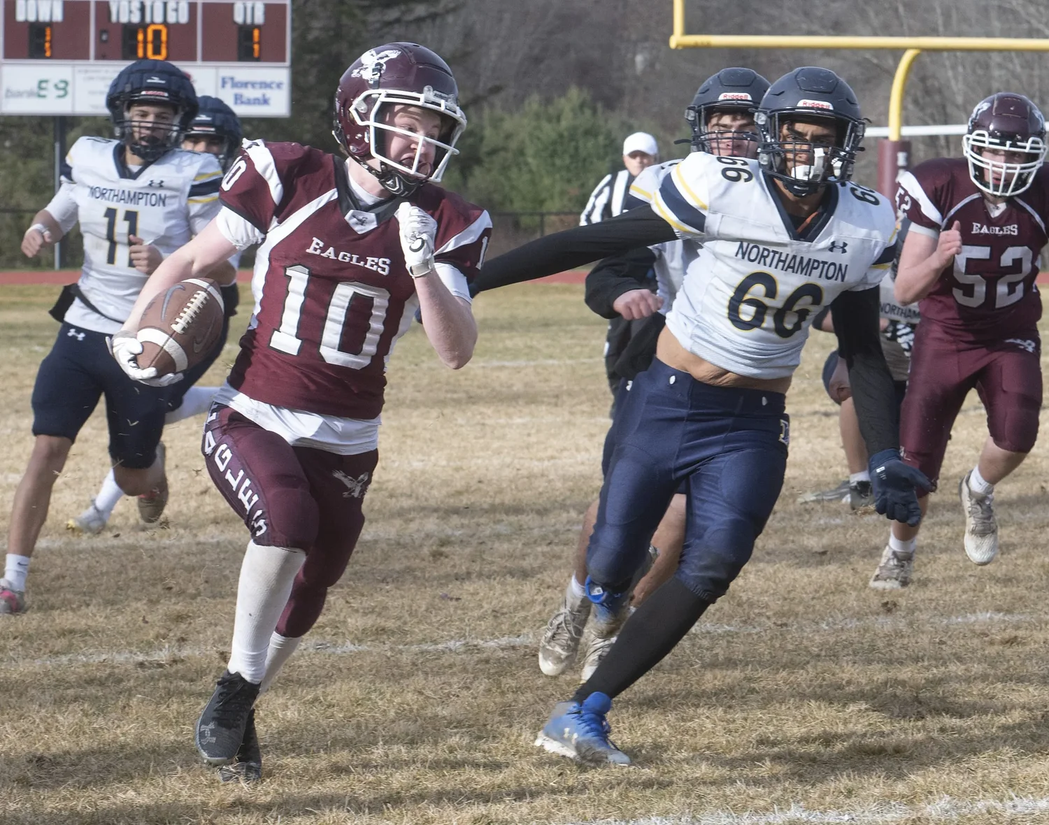 Thanksgiving football: Eagles end season on high note with win over Blue Devils 34-18