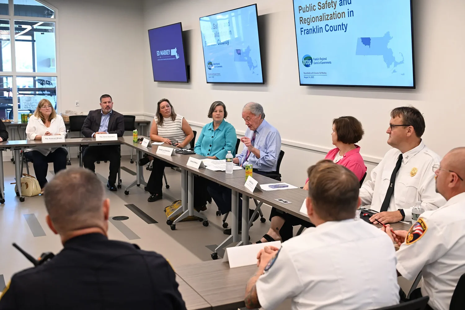 ‘We need to look at collaboration’: Markey hears from public safety officials on challenges, needs