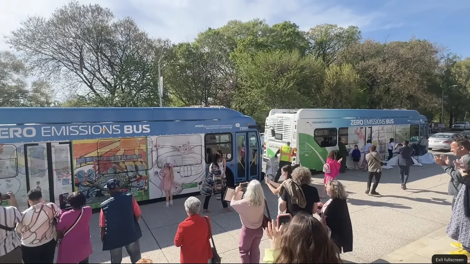 Maryland celebrates Earth Day with youth art on zero-emission buses