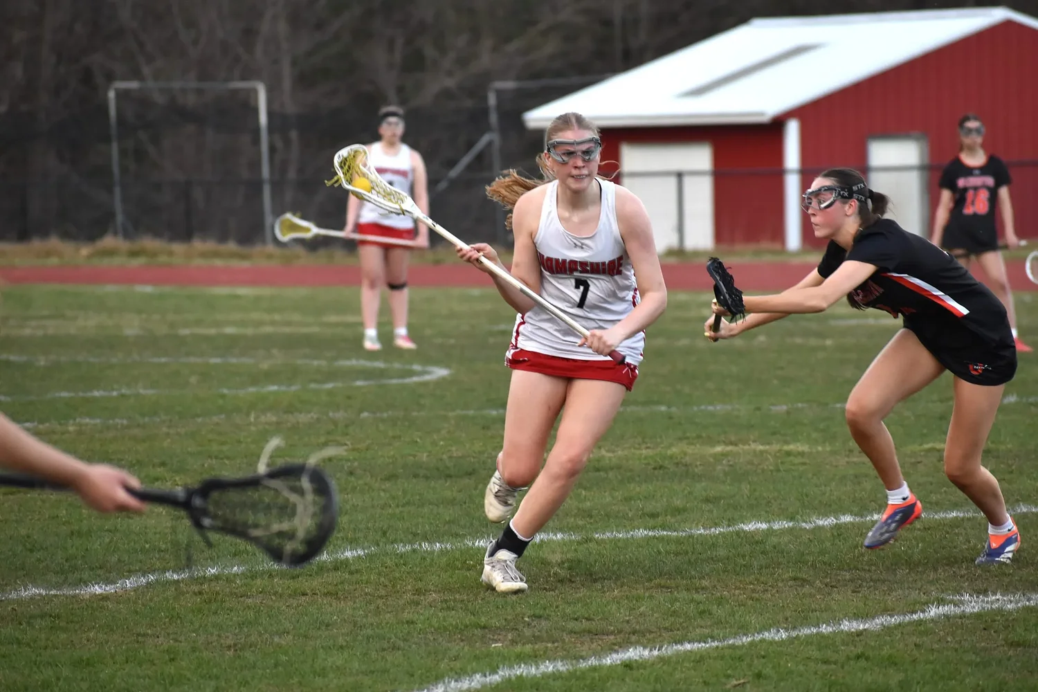 H.S. Roundup: Rylie Simmons scores four, Hampshire girls lacrosse edges Belchertown