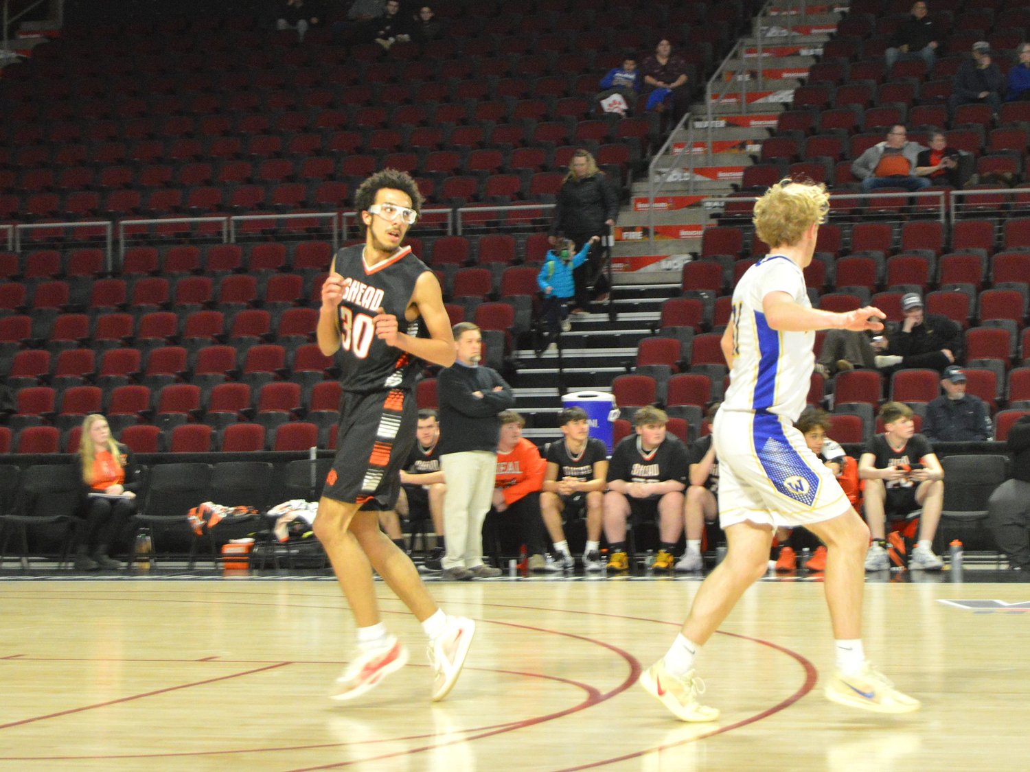 Top tourney performer of the day hits the boards and rocks a pair of goggles