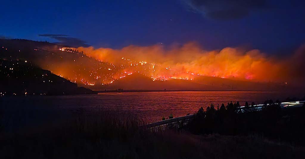 Town of Lyle forced to evacuate due to fire in National Scenic Area