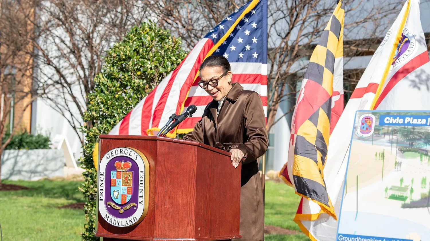 Prince George’s County breaks ground on Civic Plaza, the first signature project of the Blue Line Corridor Initiative