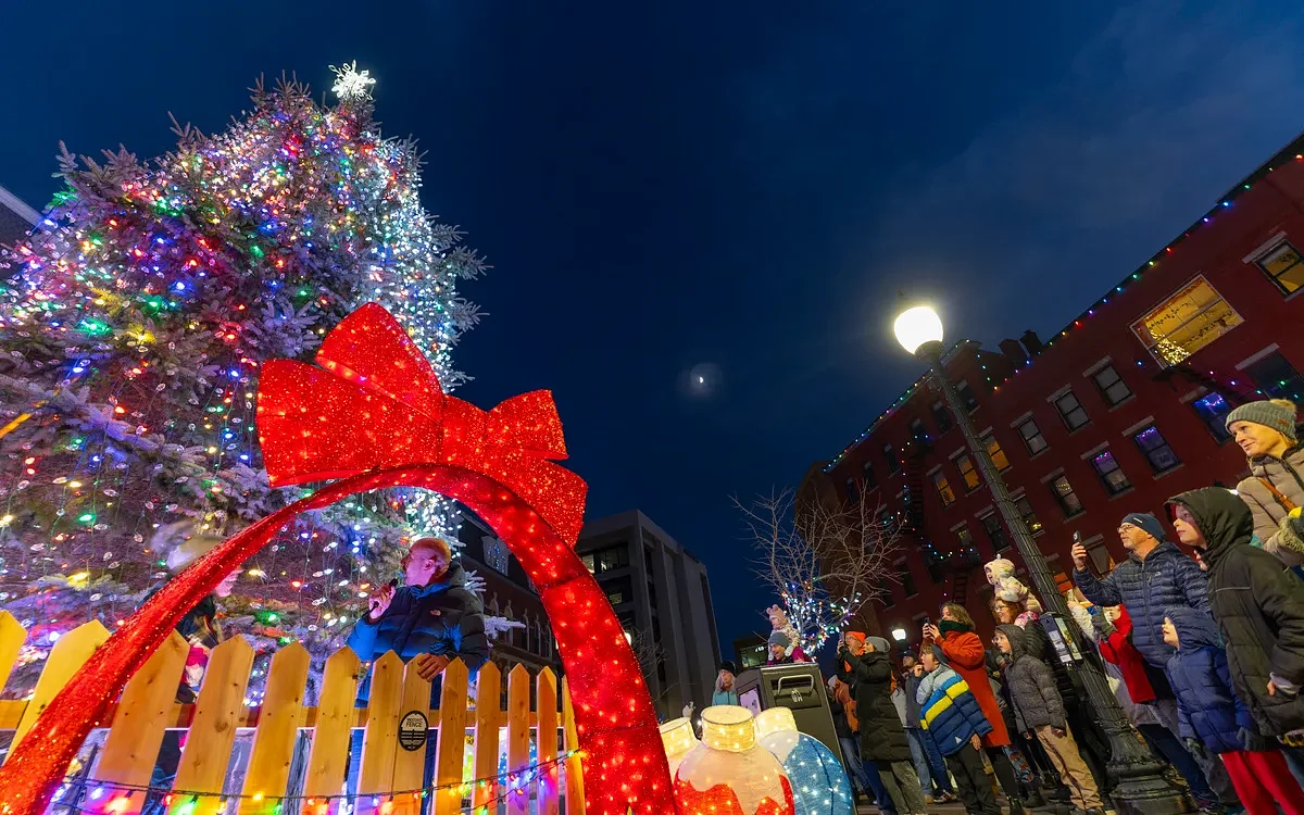 Hundreds gather for downtown Bangor tree lighting
