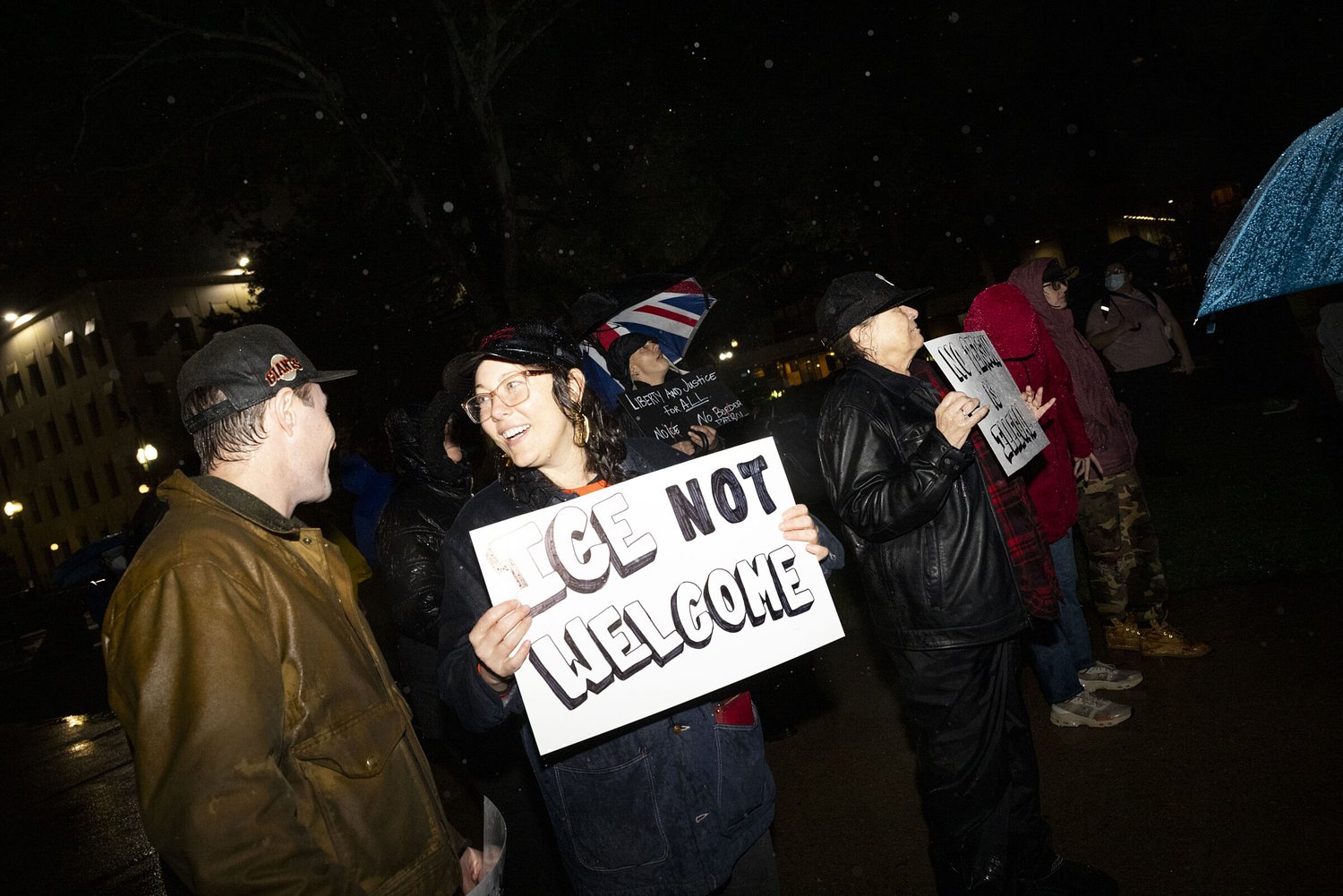 Protesters march through downpour in New Orleans against planned Border Patrol operation