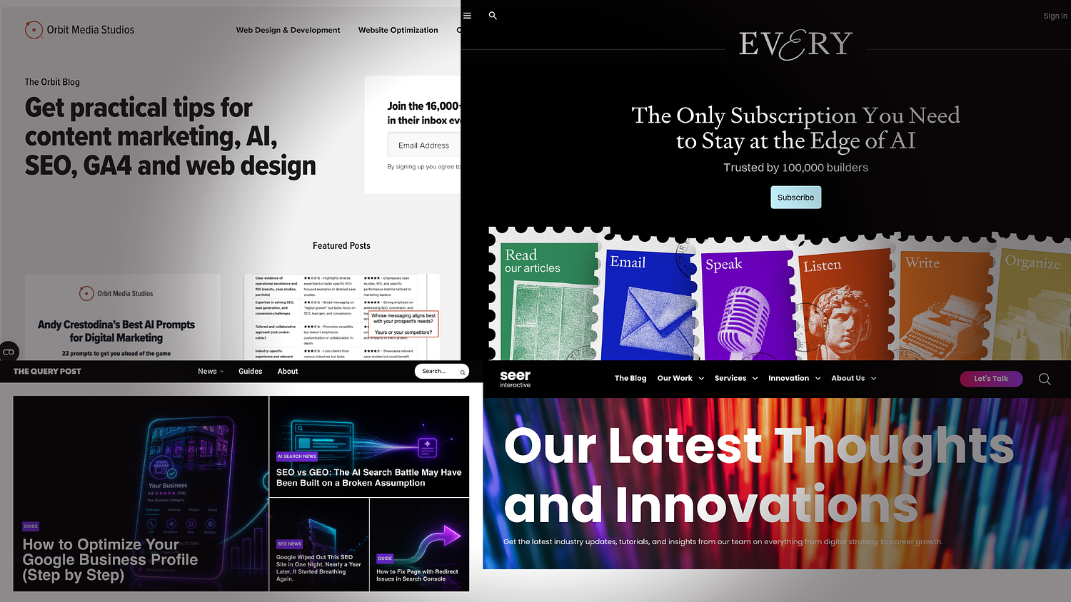 91 Blogs, Newsletters, Podcasts, and Video Channels Favored by Marketers