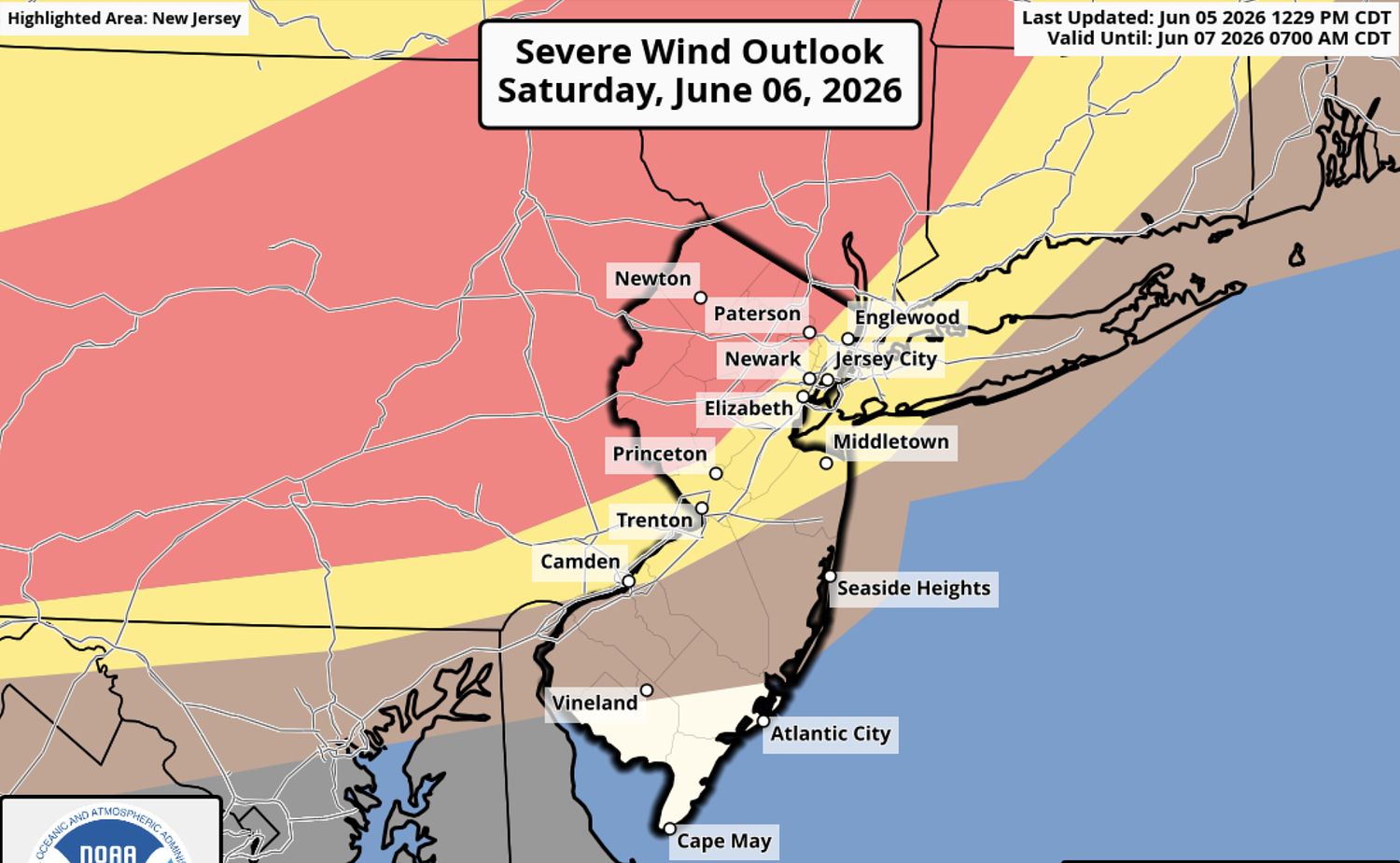 N.J. weather: Strong thunderstorm threat looms on Saturday as heat and humidity soar again