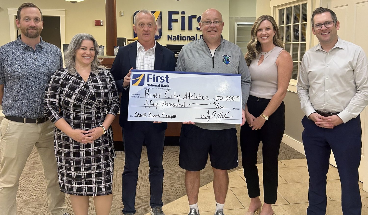 First National Bank commits $50,000 to Quirk Sportsplex to expand year-round recreation